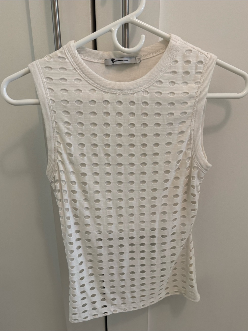 T by Alexander Wang White Sleeveless Cutout Tank